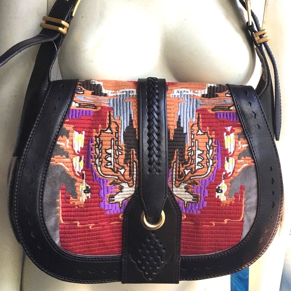 Cole Haan Madelyn Tapestry Saddlebag w Dust BagNWT